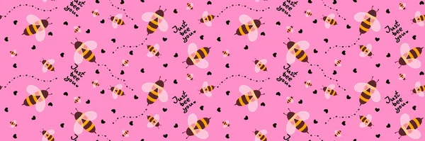 Kinder Nahtlose Bienenmuster Für Tapeten Und Stoffe Und Textilien Und — Stockfoto
