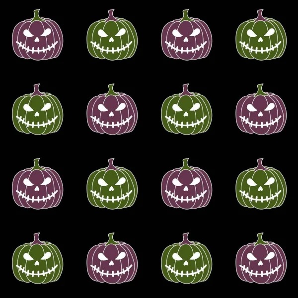 Impresión Halloween Con Calabazas Dibujos Animados Para Telas Embalaje Papel —  Fotos de Stock