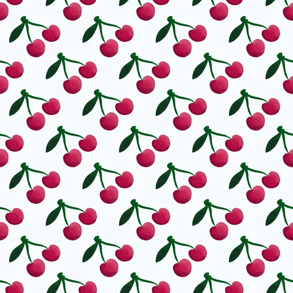 Summer cherry print for fabrics and textiles and packaging and wrapping paper and hobbies and kids. High quality photo