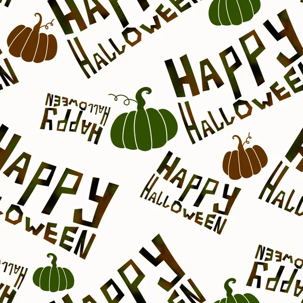 Patrón Sin Costuras Halloween Feliz Para Envolver Papel Telas Embalaje —  Fotos de Stock