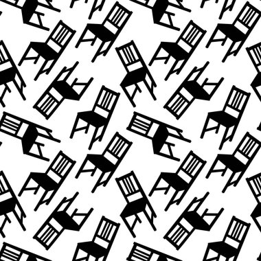 Kumaşlar, tekstil, ambalaj, hediyeler, çocuklar ve ambalaj kağıtları için kusursuz sandalye deseni. Yüksek kalite fotoğraf