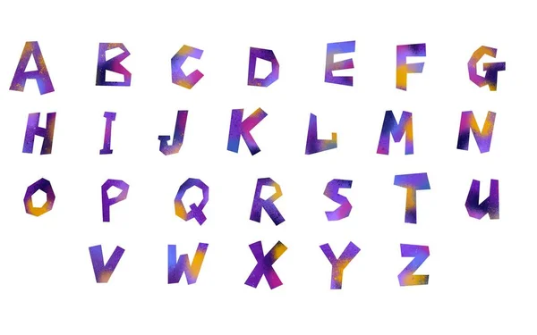 Ensemble Alphabet Pour Cartes Cadeaux Enfants Jardin Enfants Autocollants Passe — Photo