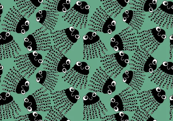 Summer sea seamless cartoon octopus pattern for fabrics and textiles and packaging and wrapping paper and kids. High quality photo