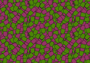 Çocuklar için ilaçsız hap deseni ve ambalaj kağıdı, giysi, ambalaj ve kumaş. Yüksek kalite fotoğraf