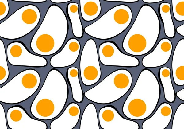 Breakfast Seamless Scrambled Egg Pattern Fabrics Kids Clothes Fabrics Wrapping — Stock Photo, Image