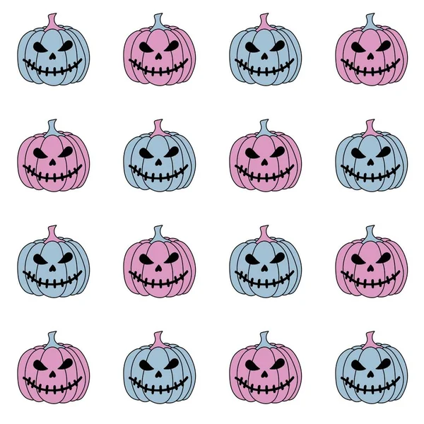 Impresión Halloween Con Calabazas Dibujos Animados Para Telas Embalaje Papel — Foto de Stock