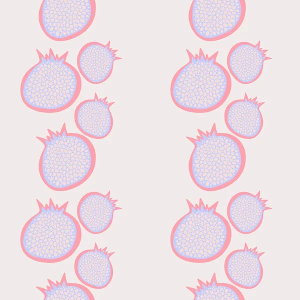 Autumn Fruit Seamless Cartoon Pomegranate Pattern Fabrics Print Wrapping Paper — Stock Photo, Image