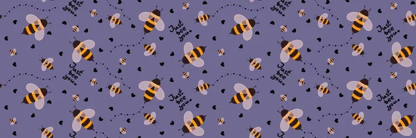 Kids Seamless Bee Pattern Wallpaper Fabrics Textiles Packaging Gifts Cards — Stock Photo, Image