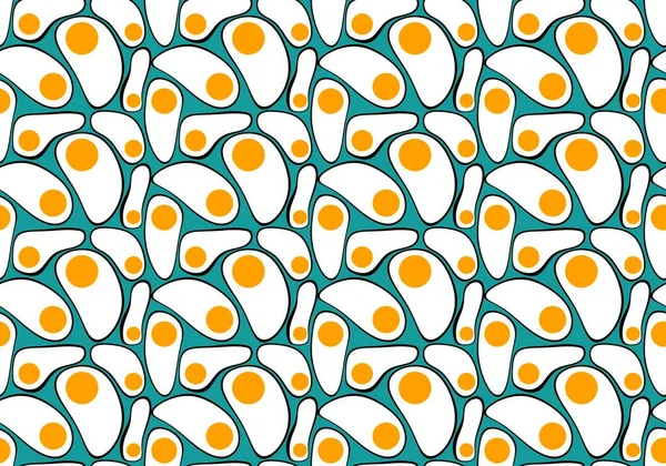 Breakfast seamless scrambled egg pattern for fabrics and kids and clothes and fabrics and wrapping paper and kitchen. High quality photo