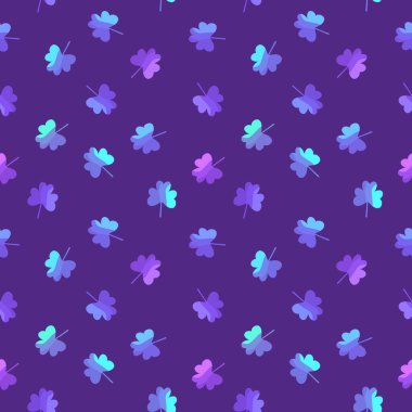 Kağıt, giysi baskısı, not defterleri ve şenlik için yonca ile kusursuz Aziz Patrick günü deseni. Yüksek kaliteli illüstrasyon