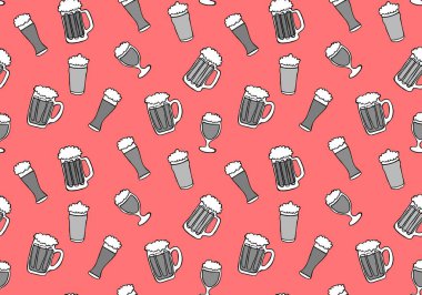 Ekim Festivali kumaşlar, ambalaj kağıtları, menüler, defterler ve ambalajlar için kusursuz bira kalıbı. Yüksek kalite fotoğraf