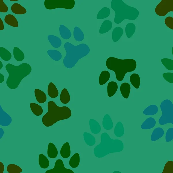 Animal Seamless Cat Dog Footprints Pattern Wrapping Paper Kids Clothes — Stockfoto