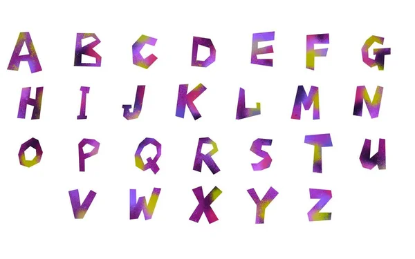 Alphabet Set Für Karten Und Geschenke Und Kinder Und Kindergarten — Stockfoto