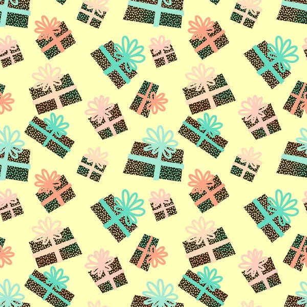 Christmas seamless present pattern for new year gifts and birthday fabrics and notebooks and kids and wrapping paper. High quality illustration