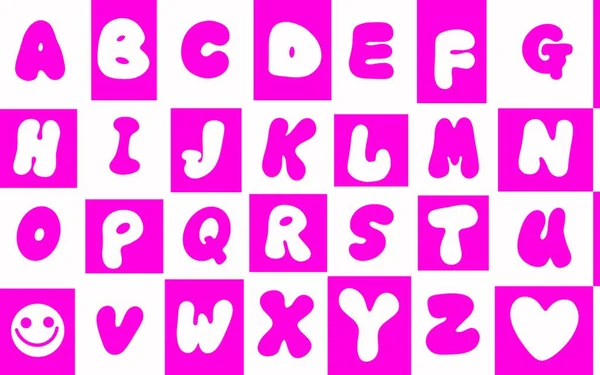 Modèle Alphabet Anglais Scolaire Pour Les Enfants Les Tissus Papier — Photo