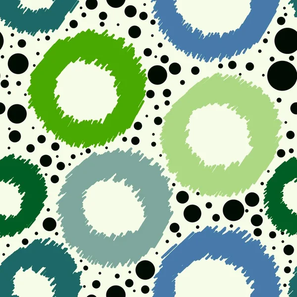 Abstrakcyjny Geometryczny Okrąg Bezszwowy Wzór Dla Dzieci Pościeli Tkanin Oraz — Zdjęcie stockowe