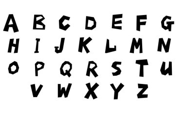 Kartlar, hediyeler, çocuklar, anaokulu, çıkartmalar ve hobiler için alfabe hazır. Yüksek kalite fotoğraf