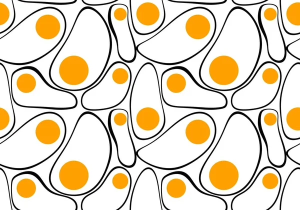 Breakfast Seamless Scrambled Egg Pattern Fabrics Kids Clothes Fabrics Wrapping — Stock Photo, Image
