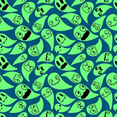 Sonbahar Cadılar Bayramı kumaşlar, ambalaj kağıtları, kıyafet baskıları ve çocuklar için kusursuz çizgi roman deseni. Yüksek kaliteli illüstrasyon