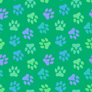 Kağıt, çocuk ve giysi baskısı, kumaş ve hobiler için kusursuz kedi köpek ayak izleri. Yüksek kaliteli illüstrasyon