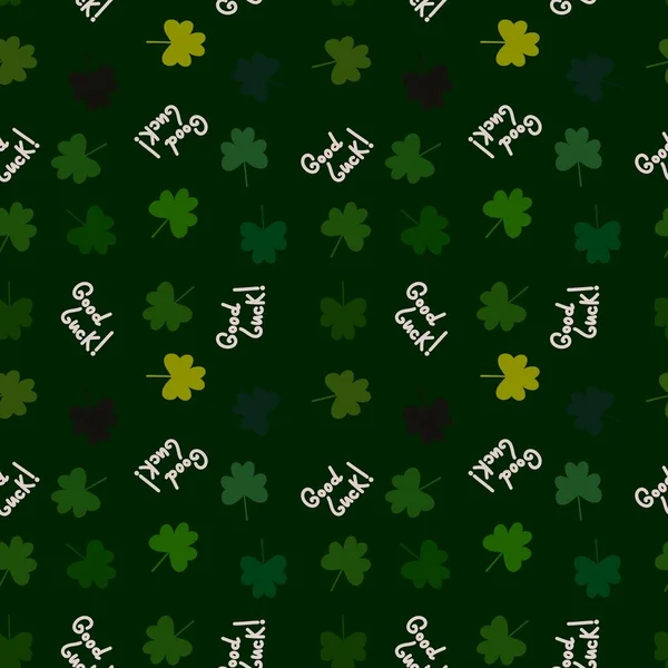 Seamless Saint Patrick Day Pattern Shamrock Wrapping Paper Clothes Print —  Fotos de Stock