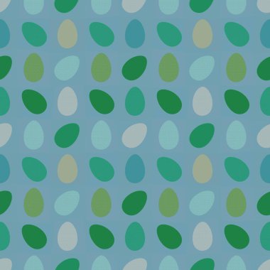 Paket kağıdı, not defteri, çocuklar, hobiler ve kıyafet baskısı için bahar, paskalya renksiz yumurta deseni. Yüksek kaliteli illüstrasyon