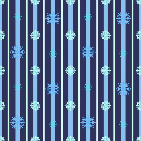 Winter Seamless Snowflakes Stripes Pattern Fabrics Wrapping Paper Clothes Print — Stock Photo, Image