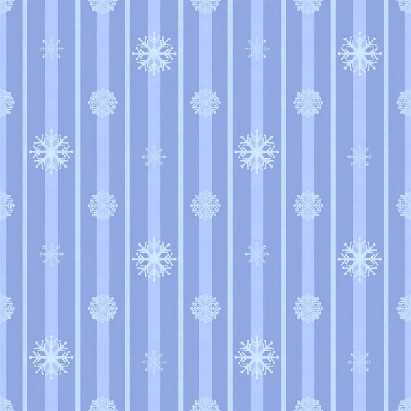 Winter Seamless Snowflakes Stripes Pattern Fabrics Wrapping Paper Clothes Print — Fotografia de Stock