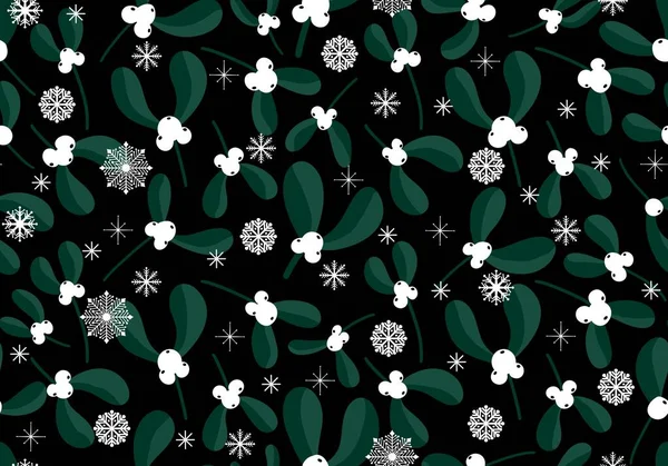 Χειμώνας Χριστούγεννα Απρόσκοπτη Γκι Floral Μοτίβο Για Νέο Έτος Περιτυλίγματος — Φωτογραφία Αρχείου
