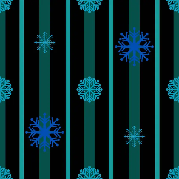 Winter Seamless Snowflakes Stripes Pattern Fabrics Wrapping Paper Clothes Print — Photo