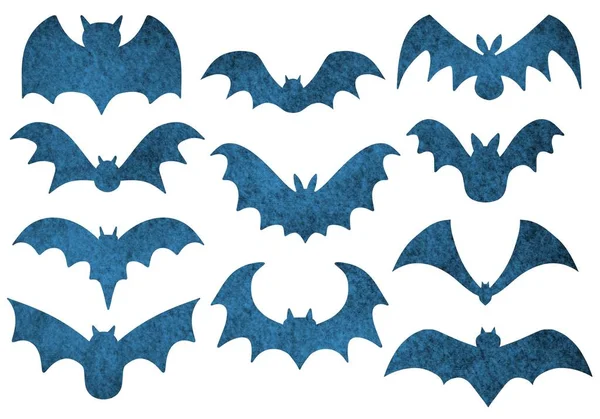 Set Met Halloween Vleermuizen Voor Stickers Kaarten Geschenken Stoffen Hobby — Stockfoto