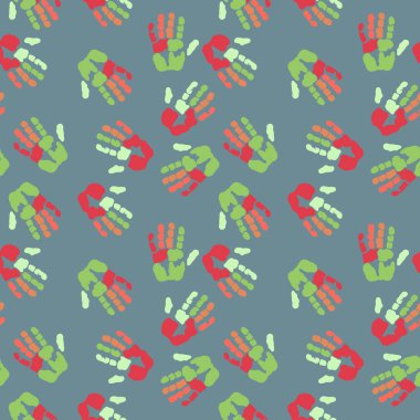 Okul, kumaşlar, çocuklar, hobiler, ambalaj kağıtları, defterler ve kıyafet baskıları için el izi olmayan takım çalışması. Yüksek kaliteli illüstrasyon