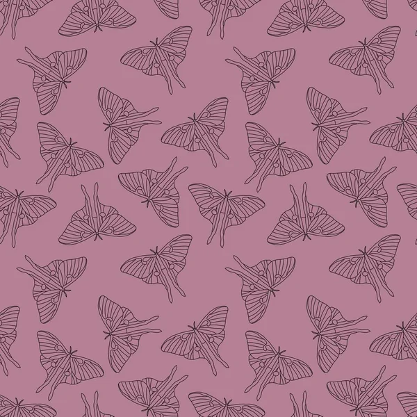 Ay güvesi kumaşlar, ambalaj kağıtları, defterler, yazlık giysiler ve çocuklar için pürüzsüz kelebek deseni. Yüksek kaliteli illüstrasyon