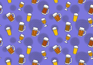 Kağıt, menü, kıyafet baskısı, aksesuarlar, not defterleri ve festival için kusursuz ahşap şablonu. Yüksek kaliteli illüstrasyon
