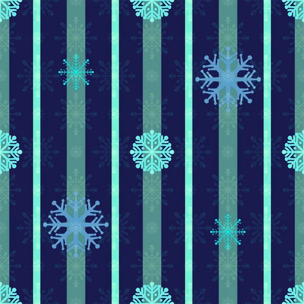 Winter Seamless Snowflakes Stripes Pattern Fabrics Wrapping Paper Clothes Print — Zdjęcie stockowe