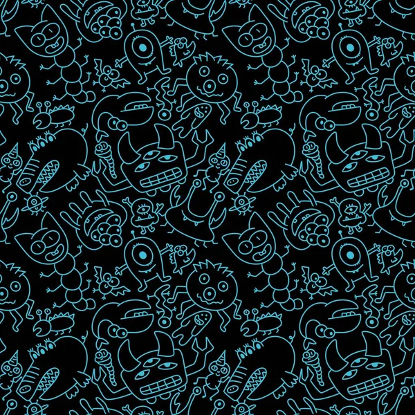 Kids seamless aliens and monsters pattern for fabrics and textiles and packaging and wrapping paper and notebooks. High quality photo