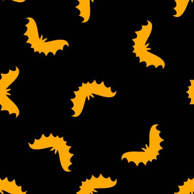 Halloween seamless neon bat silhouette pattern for wrapping paper and clothes print and fabrics and accessories and kids and festive. High quality illustration
