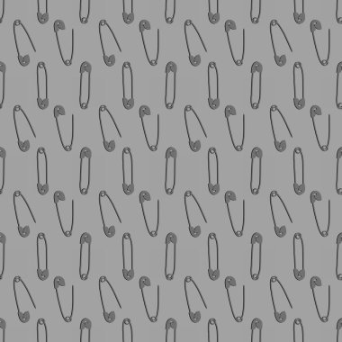Metalik iğneler kağıt, kumaş, hobi, çocuk ve kıyafet baskısı için kusursuz dikiş desenleri. Yüksek kaliteli illüstrasyon
