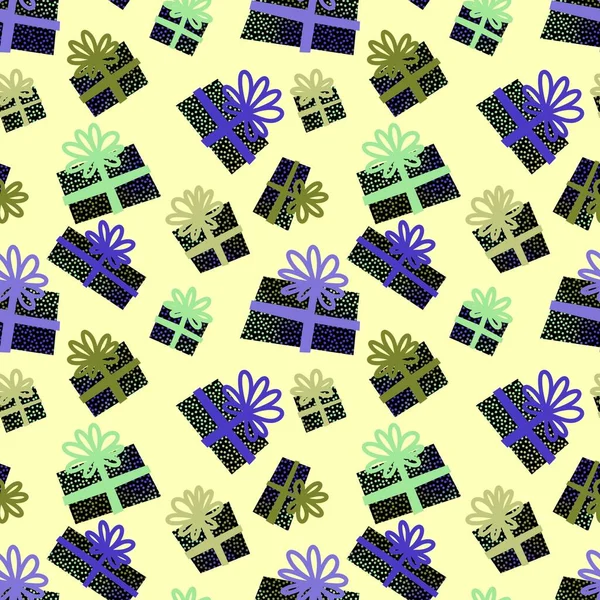 Christmas seamless present pattern for new year gifts and birthday fabrics and notebooks and kids and wrapping paper. High quality illustration