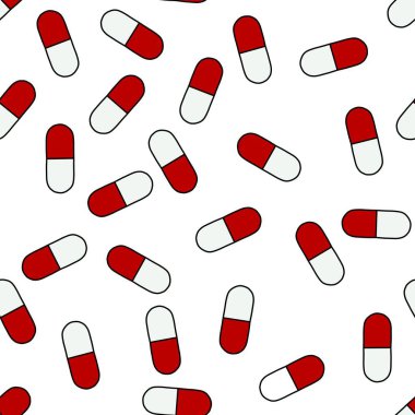 Çocuklar için ilaçsız hap deseni ve ambalaj kağıdı, giysi, ambalaj ve kumaş. Yüksek kalite fotoğraf