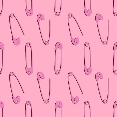 Metalik iğneler kağıt, kumaş, hobi, çocuk ve kıyafet baskısı için kusursuz dikiş desenleri. Yüksek kaliteli illüstrasyon