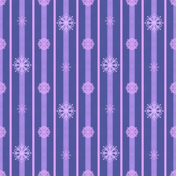 Winter Seamless Snowflakes Stripes Pattern Fabrics Wrapping Paper Clothes Print — Photo