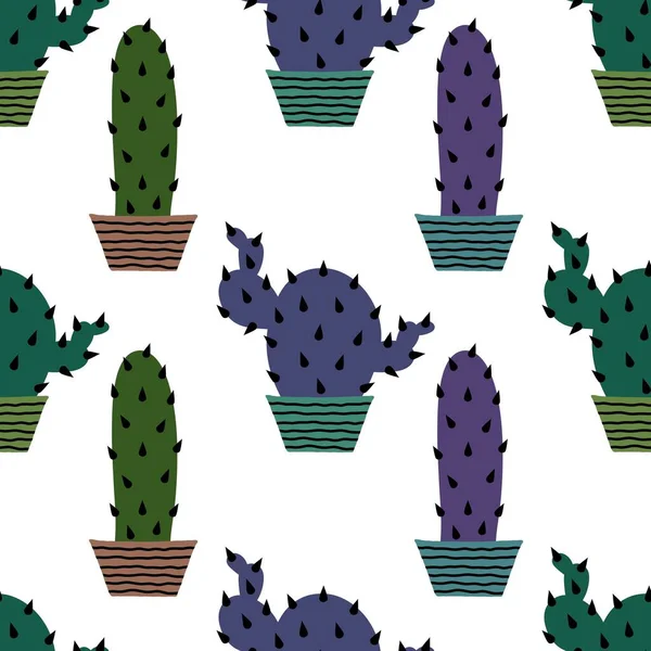 Summer floral seamless cartoon cactus pattern for fabrics and textiles and packaging and wrapping paper and kids. High quality photo