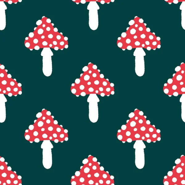 Autumn forest seamless cartoon mushrooms pattern for fabrics and kids and wrapping paper and linens and hobbies. High quality photo