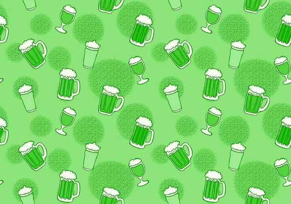 Beer Seamless Octoberfest Pattern Wrapping Paper Menu Clothes Print Accessories — Stock Photo, Image