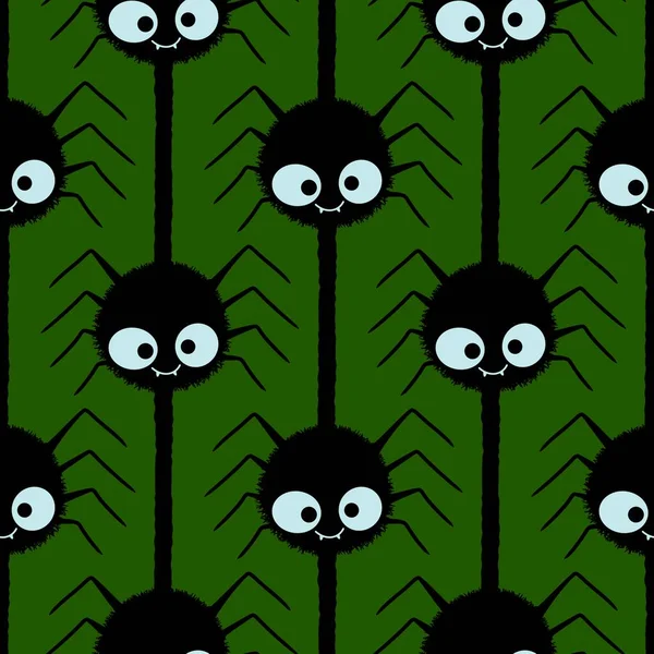 Cartoon Halloween Seamless Spider Pattern Wrapping Paper Clothes Print Kids — ストック写真