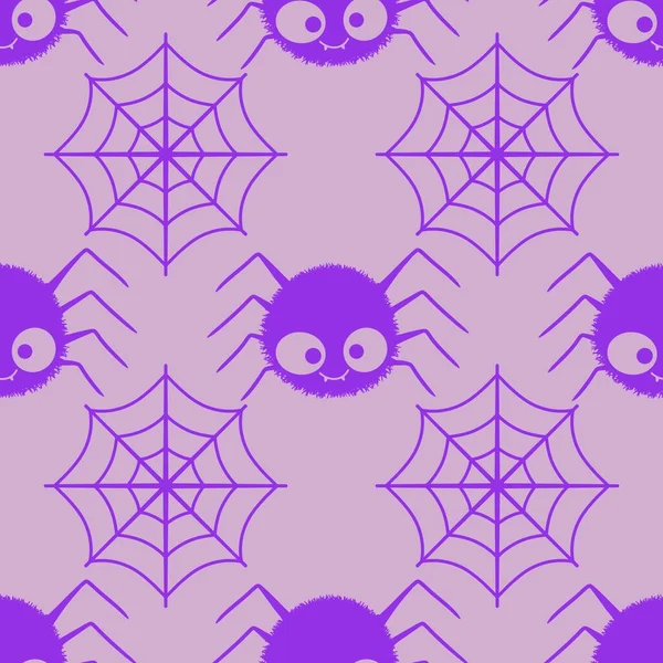 Cartoon Halloween Seamless Spider Pattern Wrapping Paper Clothes Print Kids — Foto Stock