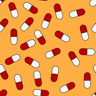 Çocuklar için ilaçsız hap deseni ve ambalaj kağıdı, giysi, ambalaj ve kumaş. Yüksek kalite fotoğraf