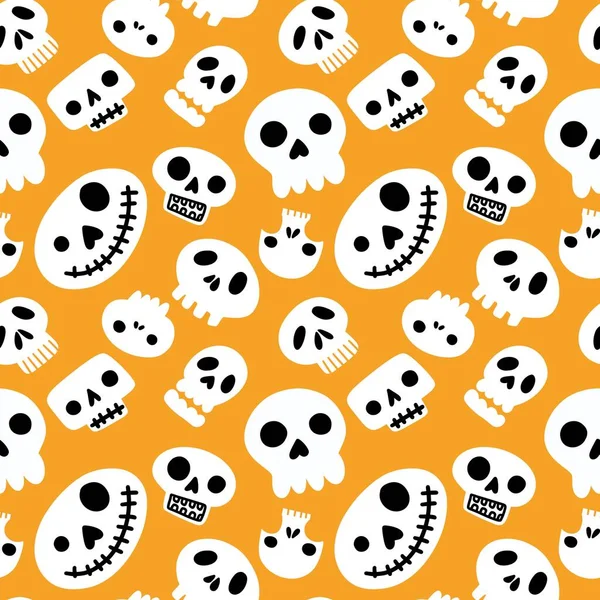 Patrón Dibujos Animados Sin Costuras Halloween Para Accesorios Festivos Papel —  Fotos de Stock
