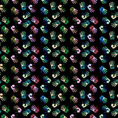 Okul, kumaşlar, çocuklar, hobiler, ambalaj kağıtları, defterler ve kıyafet baskıları için el izi olmayan takım çalışması. Yüksek kaliteli illüstrasyon